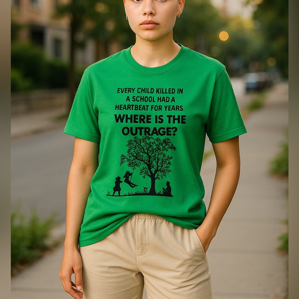Gun Reform statement tee NEW shaded green unisex mens S/womens M/L Goldtoe